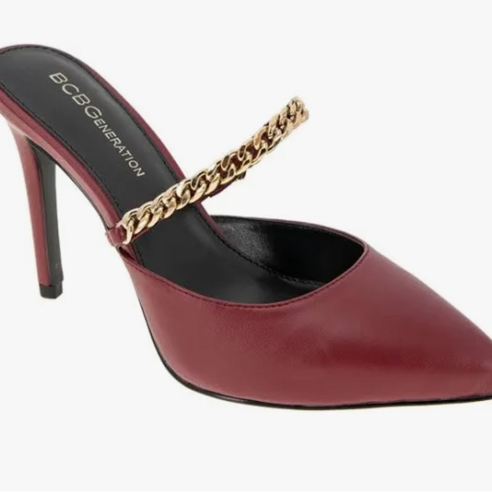 NIB BCBGeneration Women's Chain Strap Heels -Size 8